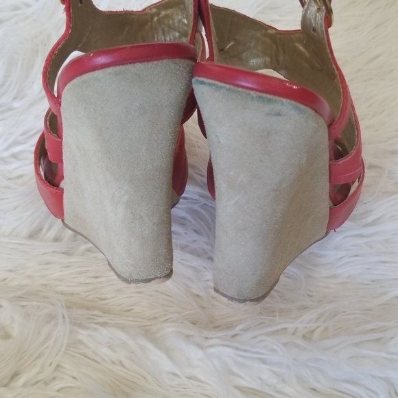 Seychelles red leather wedges - Picture 7 of 8